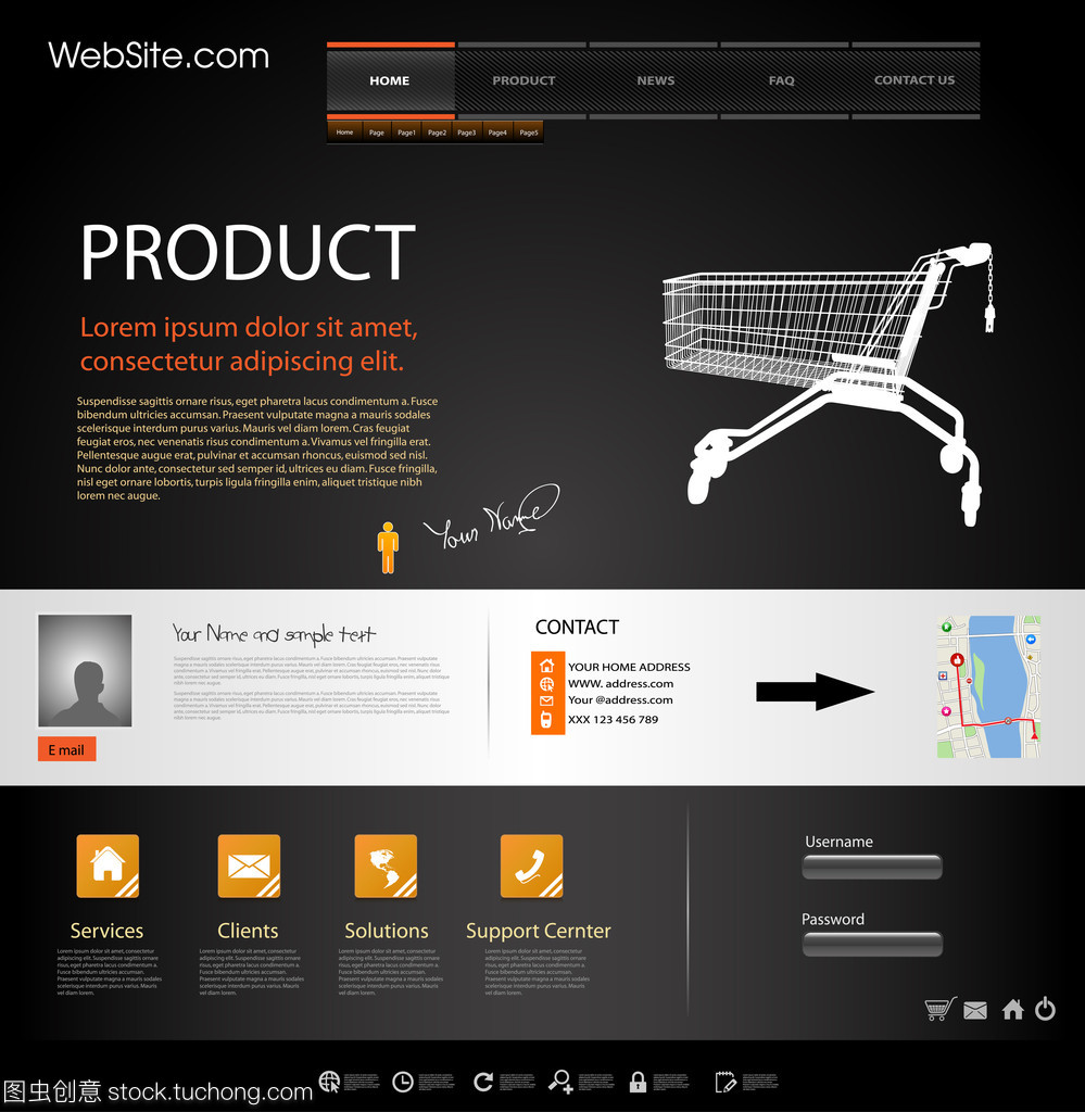 网页和网站设计的核心内容模板